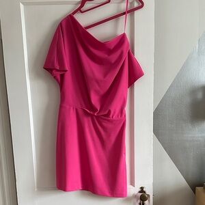 Alexia Admor Vibrant Pink One-Shoulder Dress
